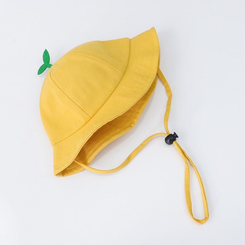 Cute Little Grass Baby Hat Summer Breathable Cotton Boys Girls Bucket Hat Solid Color Infant Toddler Sun Beach Cap